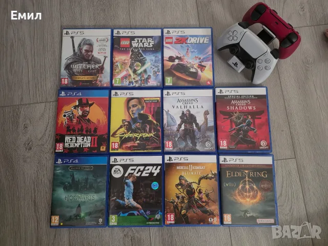 PS5 Slim Disc 1TB + 2 DualSense + 11 игри + зарядна станция, снимка 3 - PlayStation конзоли - 55608124