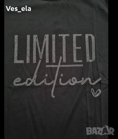 черна тениска с надпис Limited edition , снимка 4 - Тениски - 54757841