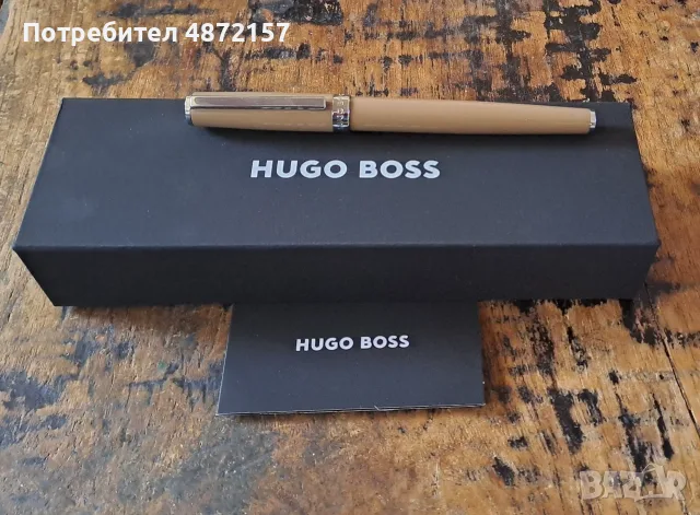писалка HUGO BOSS Gear Camel метал с гланцов лак с цвят камила, снимка 3 - Ученически пособия, канцеларски материали - 55577805