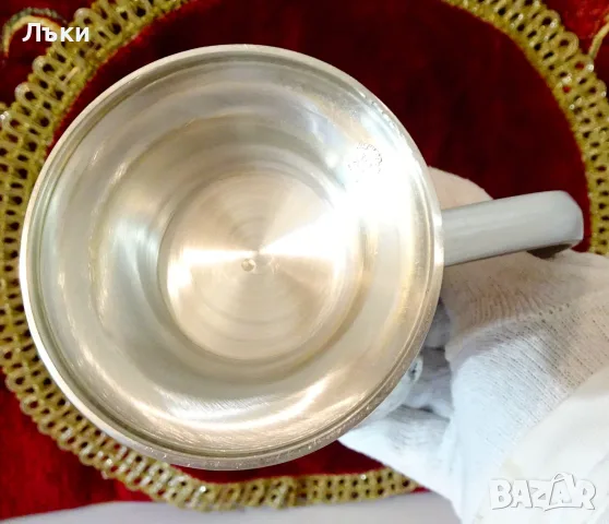 Калаена чаша,халба,релефни ловни картини Елен,Куче, снимка 6 - Антикварни и старинни предмети - 55492188