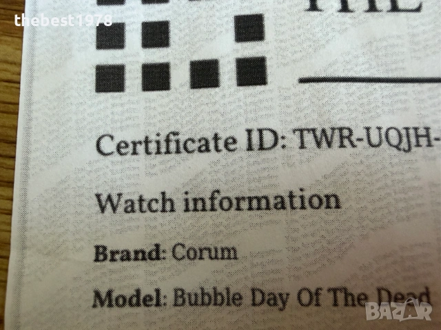 Corum Bubble Day Of The Death 47mm Limited Edition 88бр/Chronograph Titanium, снимка 11 - Мъжки - 54921876