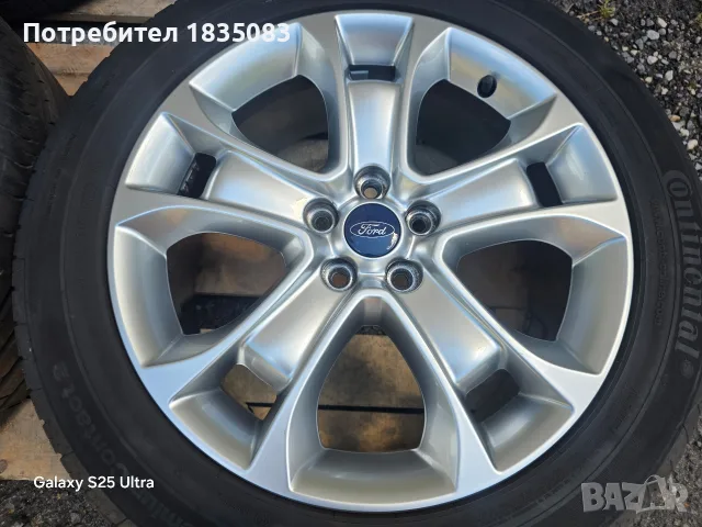 Лети джанти 18ки 5х108 Ford + летни гуми 235/50/18 Continental, снимка 6 - Гуми и джанти - 55467794