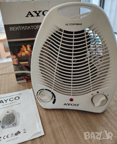 Вентилаторна печка Ayco AFH-1212-2000 w-НОВА, снимка 2 - Отоплителни печки - 54155821