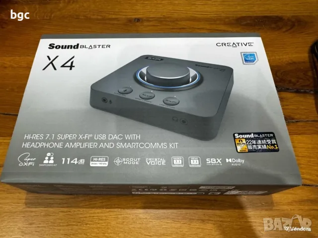 ЧИСТО НОВА Външна звукова карта Creative Sound Blaster X4, USB-C, DAC усилвател, Super X-FI, TOSLINK, снимка 2 - Други - 55583957