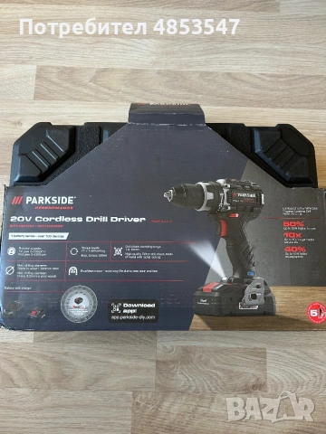 Нов Акумулаторен винтоверт parkside с батерия и зарядно