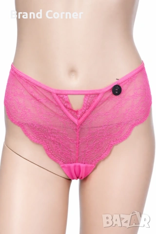 Дамско дантелено долнище Hunkemöller XL в ярко розов цвят
