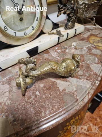 Стара находка рядко антикварно бронзово чукало за врата , снимка 5 - Антикварни и старинни предмети - 54242939