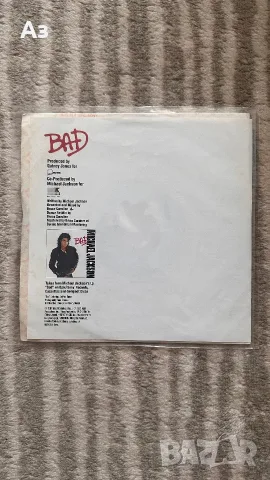 Оригинална плоча 7” Michael Jackson - Bad Първа Японска преса, снимка 2 - Грамофонни плочи - 55583649