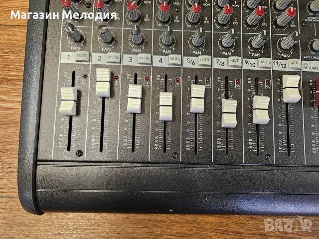 Миксер Mackie DFX-12 Смесителен пулт 12-канален миксер Mackie DFX-12 – Вграден еквалай, снимка 8 - Ресийвъри, усилватели, смесителни пултове - 55346118
