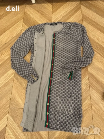 GUCCI Original Size S 100% Кашмир Прекрасна жилетка, снимка 6 - Жилетки - 54962046