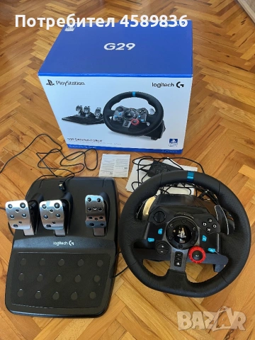  Волан с педали Logitech - G29, черен, PC/PS4/PS5