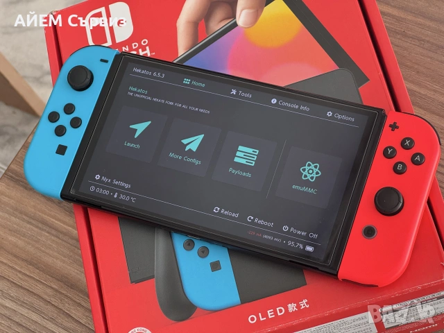 Nintendo Switch Oled с поставен чип