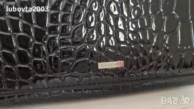 COSSNI Дамско лачено черно портмоне/портфейл , снимка 2 - Портфейли, портмонета - 55615936