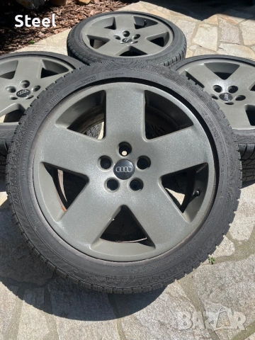 Ronal/Audi 18, 5х112, 8.5J - Fat Fives, с гуми 245/45/18, снимка 7 - Гуми и джанти - 54372147