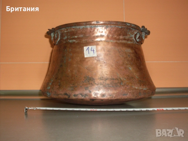 Стари медни- "бакърени" котли- "менци"., снимка 2 - Антикварни и старинни предмети - 55036723