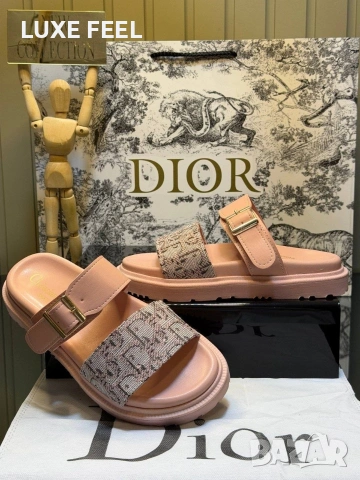 Dior ⚜️Дамски Чехли , снимка 3 - Чехли - 54553442