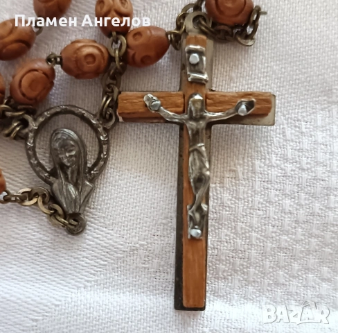 Автентична, старинна католическа броеница /кулие /розарий , снимка 5 - Антикварни и старинни предмети - 54975466