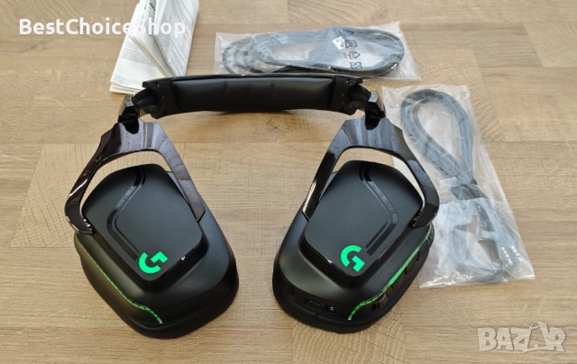  Безжични геймърски слушалки Logitech G935 Wireless 7.1 LIGHTSYNC – Пълен комплект, снимка 2 - Слушалки за компютър - 54826349