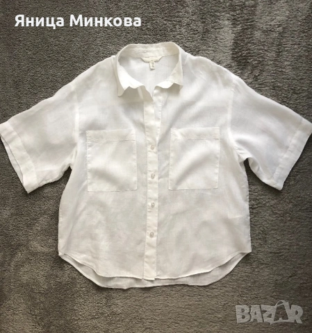 Дамска ленена риза H&M, снимка 2 - Ризи - 54810371