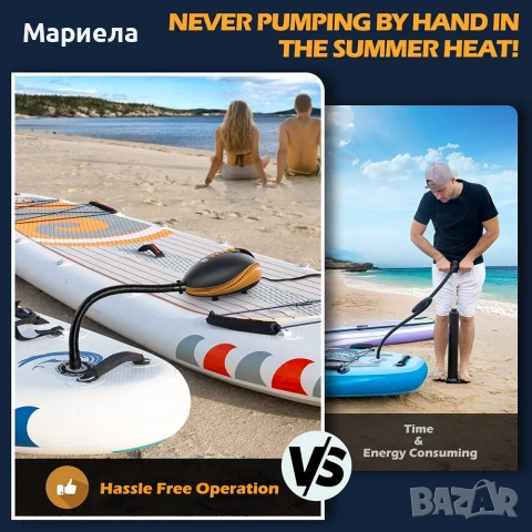 OutdoorMaster 20PSI Електрическа SUP помпа Paddle Board Pump The Dolphin

, снимка 4 - Водни спортове - 48959152