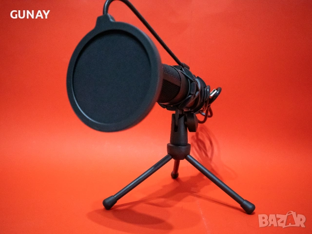 Sandberg Condenser USB Microphone 126-09 Кондензаторен Студиен Микрофон Стрийм Гейминг PC, снимка 3 - Микрофони - 55080759