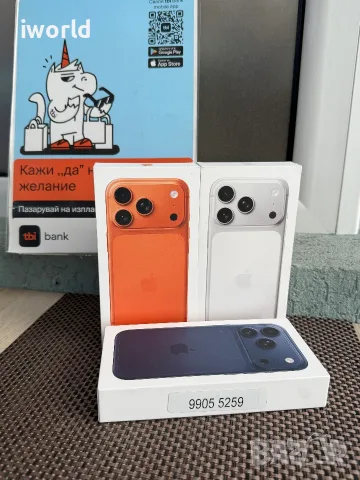 НОВ❗️ 512GB❗️iPhone 17 Pro ❗️Лизинг от 50€/мес ❗️Cosmic Orange / Deep Blue / Silver ГАРАНЦИЯ❗️, снимка 3 - Apple iPhone - 55623889