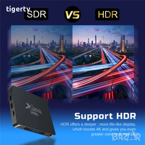 Смарт ТВ Бокс X96Q PRO 4K Android TV Box – Направи телевизора си Смарт!, снимка 9 - Плейъри, домашно кино, прожектори - 54646477