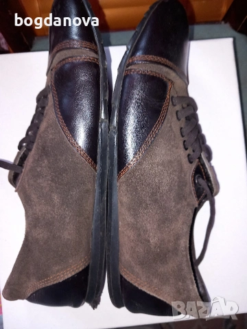 Мъжки спортни обувки от естествена кожа и велур, снимка 4 - Спортни обувки - 53985980