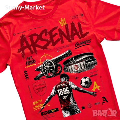 Тениска на АРСЕНАЛ / ARSENAL , фланелка на Арсенал с принт / печат XS-5XL