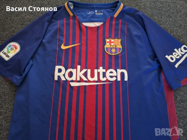 Барселона / Barcelona FC Nike 2017-18 Home Jersey - размер L, снимка 2 - Фен артикули - 55657370