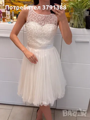 Бяла официална рокля, снимка 2 - Рокли - 55630790