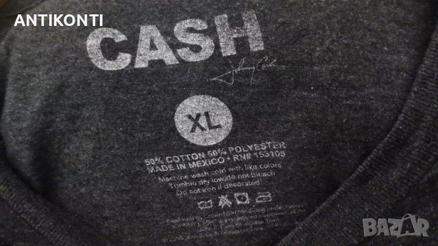 JOHNNY CASH MAN in BLACK Тениска, снимка 4 - Тениски - 54798449