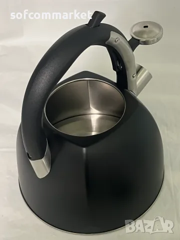 Чайник Kela Vitus 2,4L (Черен Мат) със свирка  – Нов, за индукция и всякакви котлони, снимка 4 - Съдове за готвене - 55465423