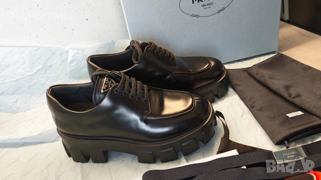 Prada Monolith дамски обувки (черни) Като нови! 39, снимка 18 - Дамски елегантни обувки - 54987396