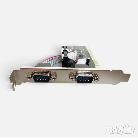 Ком порт 2 Ports PCI към COM 9Pin Serial Port RS232 Card Adapter /Слим