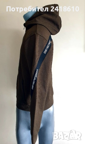 Emporio Armani Pique Full Zip Hoodie Mens Size XS - S ОРИГИНАЛ! Мъжко Горнище!, снимка 5 - Спортни дрехи, екипи - 54542904
