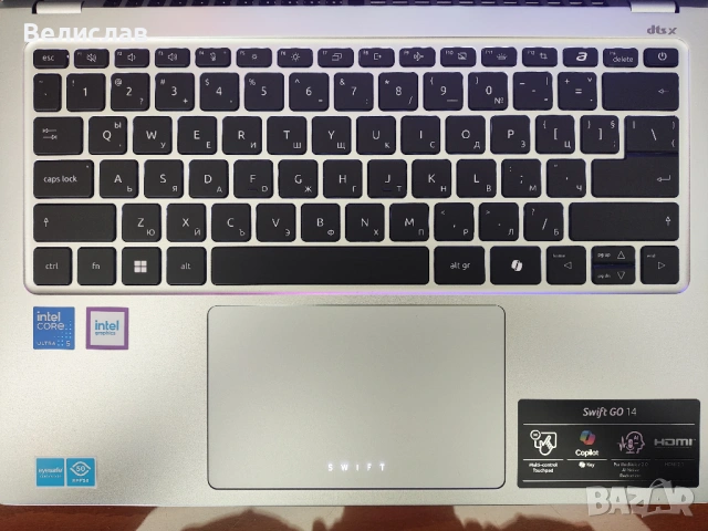 Acer Swift Go 14 OLED/ 3K 90Hz/ Intel Core Ultra 5 125U/ 16GB/ 1TB/ Гаранция, снимка 3 - Лаптопи за дома - 54174108