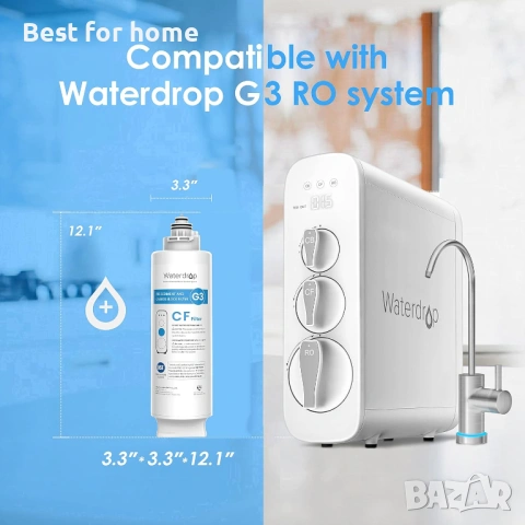 Филтър Waterdrop G3-N1CF, резервен за система за обратна осмоза Waterdrop G3-W & G3P600 & G3P800