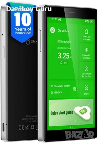 Мобилен рутер GlocalMe G4 Pro, 4G LTE Mobile Hotspot, 5″ сензорен екран, преносим WiFi рутер
