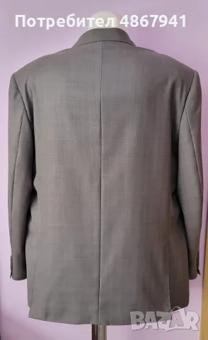 Giorgio Armani Grey Super 140s Wool Blazer, снимка 4 - Сака - 55421338