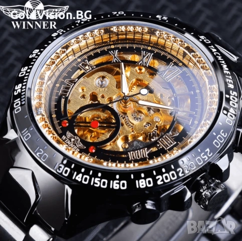 Автоматичен мъжки часовник – WINNER, снимка 4 - Мъжки - 54248034
