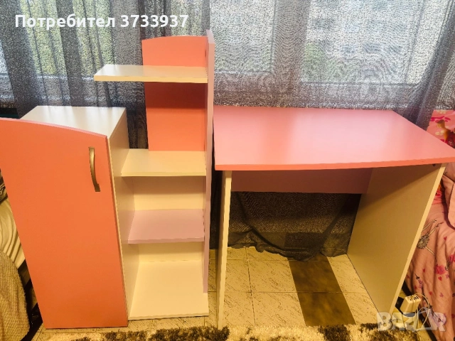 Детско бюро, шкаф и стол , снимка 3 - Мебели за детската стая - 54483003