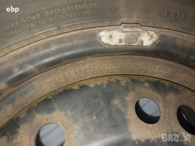 метални джанти с гуми, снимка 2 - Гуми и джанти - 55614469