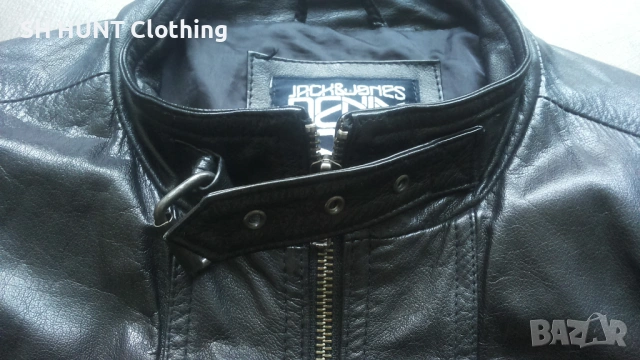 Jack & Jones OSONIC LEATHER Jacket Размер M мъжко яке естествена кожа 13-27, снимка 5 - Якета - 54803523