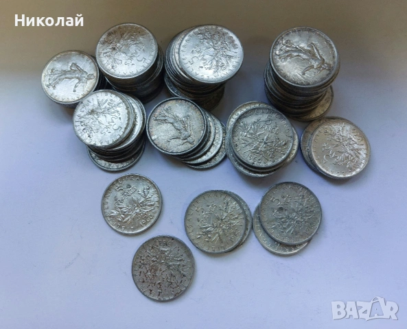 5 франка Франция сребро ( 1960 - 1966)