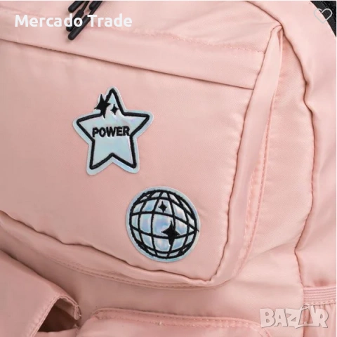 Спортна раница Mercado Trade, Регулируеми презрамки, Розов, снимка 3 - Раници - 54149452
