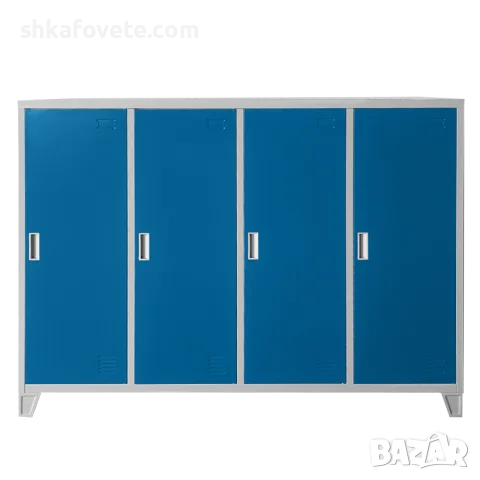 Метален четворен гардероб за детски градини BB4, 40х160х130см, ЦВЕТНИ ВРАТИЧКИ, снимка 3 - Гардероби - 55449388