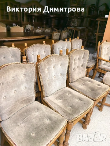 Комплект от 9 трапезни стола , снимка 11 - Столове - 54152220