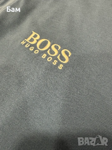 Оригинална мъжка тениска с яка Hugo Boss размер Л, снимка 4 - Тениски - 54383058