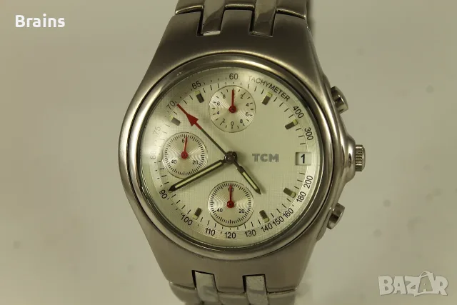 Мъжки Ръчен Часовник TCM Quartz Chronograph Germany, снимка 2 - Мъжки - 55543634